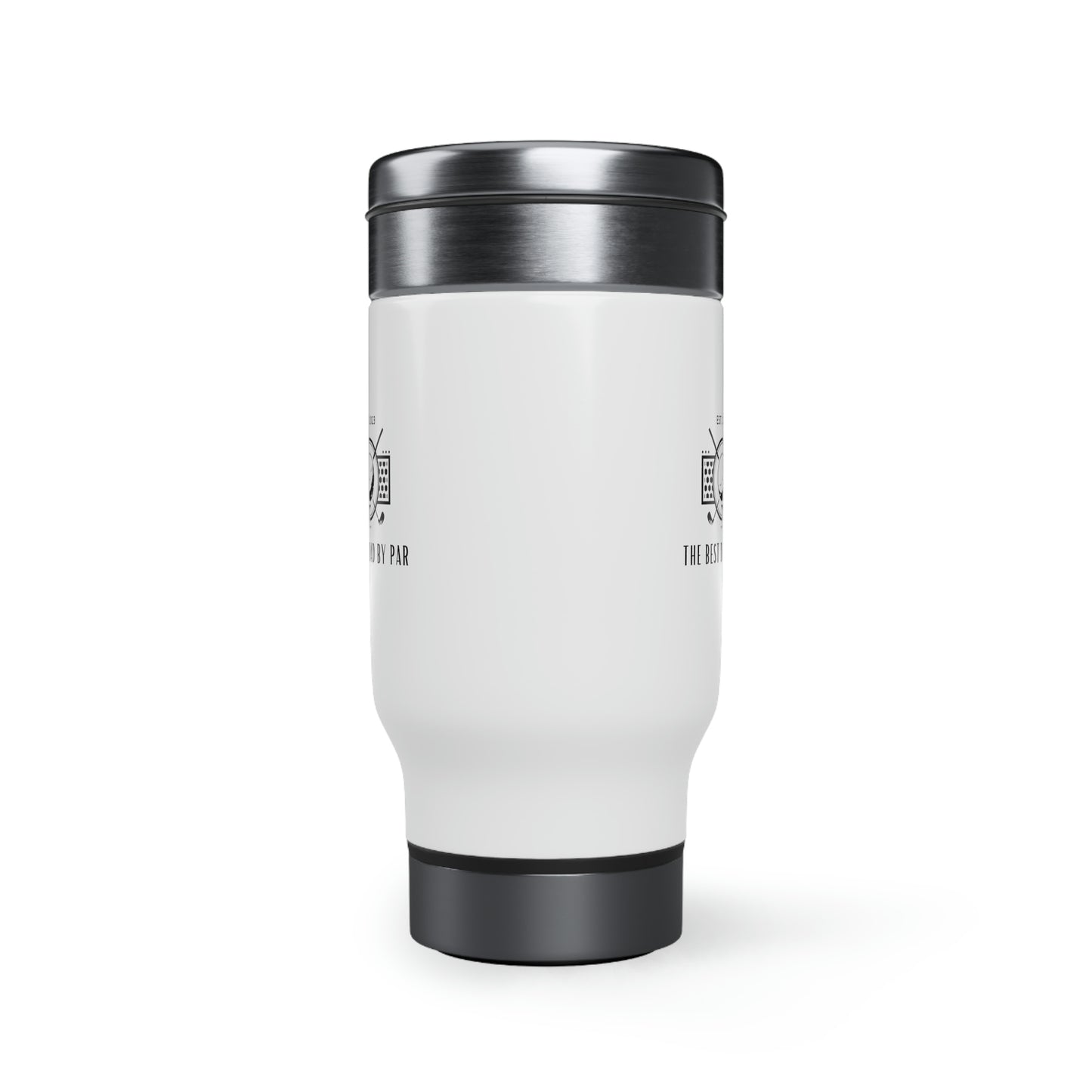 Golf Stainless Steel Travel Mug with Handle, Best Dad by Par